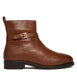 Tommy Hilfiger Čizme Tommy Hilfiger Th Buckle Riding Leather Bootie FW0FW08781 Smeđa