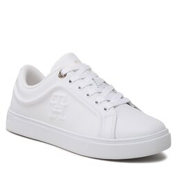 Tommy Hilfiger Tenisice Tommy Hilfiger Casual Leather Cupsole Sneaker FW0FW07288 White YBS
