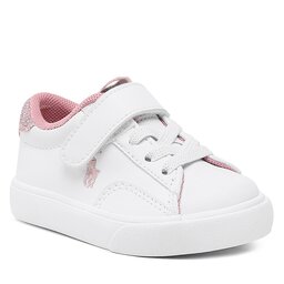 Polo Ralph Lauren Сникърси Polo Ralph Lauren Theron V Ps RF104102 White Smooth PU/Lt Pink/Glitter w/ Lt Pink PP