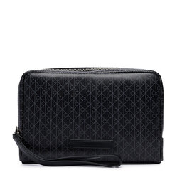 Calvin Klein Kosmetiktasche Calvin Klein Emblem Aop Coated Pouch W/ Handl LV04D1240G Schwarz