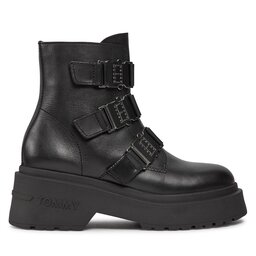 Tommy Jeans Botki Tommy Jeans Tjw Chunky Boot Hardware EN0EN02443 Czarny