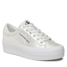 Calvin Klein Jeans Teniszcipő Calvin Klein Jeans Vulc Flatform Laceup Ny Pearl Wn YW0YW01037 Pearlized Bright White YBR