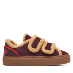 Inuikii Sneakers Inuikii Lila Shearling Low Velcro 1001.001.0561 Dunkelrot
