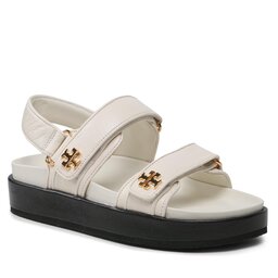 Tory Burch Sandále Tory Burch Kira Sport Sandal Calf Leather 144328 Écru