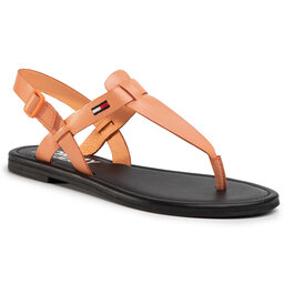Tommy Jeans Sandále Tommy Jeans Color Block Basic Thong Sandal EN0EN00908 Melon Orange SC1