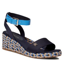 

Еспадрильї Tommy Hilfiger Colorful Wedge Satin Sandal FW0FW07913 Blue Mix 0G3, Cиній