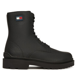 Tommy Jeans Schnürschuhe Tommy Jeans Tjm Lace Up Tumbled High EM0EM01631 Schwarz