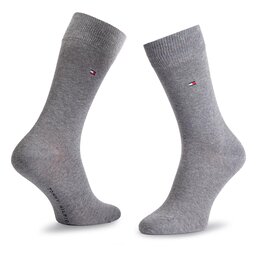 

Набір 2 пар високих чоловічих шкарпеток Tommy Hilfiger 371111 Middle Grey Melange 758, Сірий
