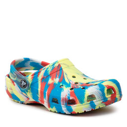 

Шльопанці Crocs Classic Marbled Clog 206867 Sulphur/Multi, Голубий