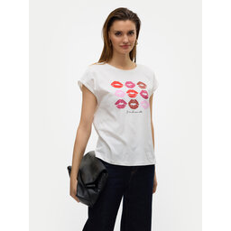 Vero Moda Vero Moda Marškinėliai Cysma 10328272 Balta Regular Fit