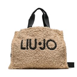 

Сумка Liu Jo L Tote Fake Fur 2F3099 E0305 Check Black B3435, Бежевий