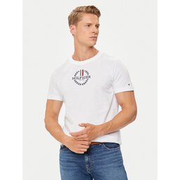 Tommy Hilfiger Tommy Hilfiger T-Shirt Global Stripe MW0MW34388 Λευκό Regular Fit