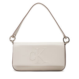 Calvin Klein Jeans Дамска чанта Calvin Klein Jeans Sculpted Flap Shoulder Pouch25 LV04K3148G Екрю