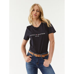 Tommy Hilfiger Tommy Hilfiger Póló Heritage C-Nk WW0WW31999 Sötétkék Regular Fit