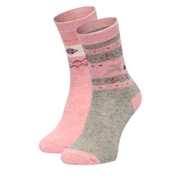 GINO ROSSI Lange Socken GINO ROSSI CEO_BR_GR_001_W_AW25 (2 PACK) Rosa