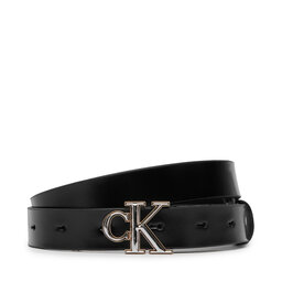 Calvin Klein Gürtel Calvin Klein Round Ck 2Color Buckle Smooth 25 LV04F7132G Schwarz