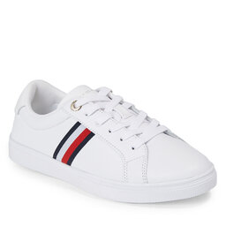 Tommy Hilfiger Сникърси Tommy Hilfiger Essential Stripes Court Sneaker FW0FW07449 White YBS