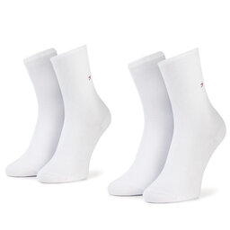 Tommy Hilfiger Set di 2 paia di calzini lunghi da donna Tommy Hilfiger 371221 White 300
