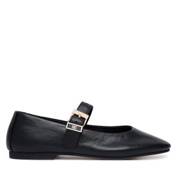 Tommy Hilfiger Ballerinas Tommy Hilfiger Buckle Leather Ballerina FW0FW09684 Schwarz