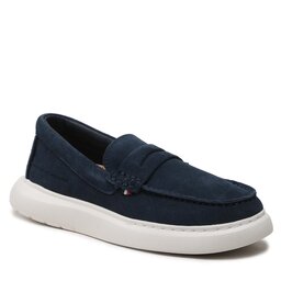 Tommy Hilfiger Mockasiner Tommy Hilfiger Hybrid Loafer FM0FM04440 Desert Sky DW5