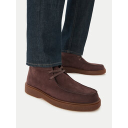 Calvin Klein Schnürschuhe Calvin Klein Text Rubber Apron Boot Nu HM0HM02256 Braun