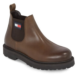 Tommy Jeans Боти тип челси Tommy Jeans Tjm Napa Leather EM0EM01254 Velvet Brown GWN