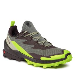 Salomon Trekkingschuhe Salomon Cross Over 2 GORE-TEX L47268600 Desert Sage/Green Gecko/Chocolate Plum