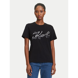 KARL LAGERFELD KARL LAGERFELD Camiseta A3W17018 Negro Regular Fit