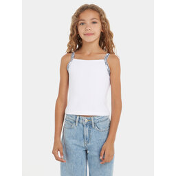 Calvin Klein Jeans Calvin Klein Jeans Felső Logo Tape IG0IG02436 Fehér Slim Fit