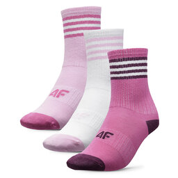 4F Комплект 3 чифта дълги чорапи детски 4F 4FJWAW23USOCF230 90S