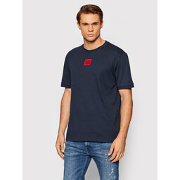 HUGO Hugo Majica Diragolino212 50447978 Mornarsko modra Regular Fit