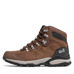 

Трекінгові черевики Jack Wolfskin Refugio Texapore Mid W 4050871 Brown/Apricot, Коричневий