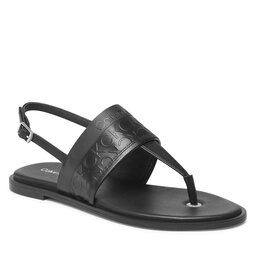 Calvin Klein Szandál Calvin Klein Almond Tp Sandal-Hf Mono HW0HW01536 Black Mono 0GN
