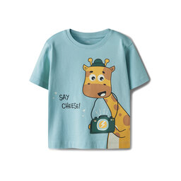 NAME IT NAME IT Camiseta Helge 13238145 Celeste Regular Fit