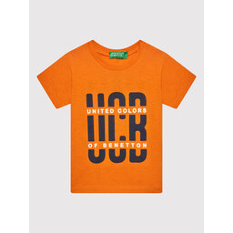 United Colors Of Benetton United Colors Of Benetton Majica 3I1XG100G Oranžna Regular Fit