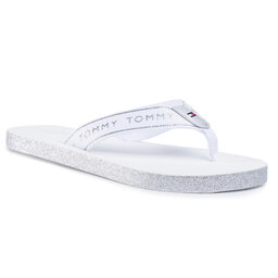 Tommy Hilfiger Flip flop Tommy Hilfiger Tommy Glitter Flat Beach Sandal FW0FW04804 White YBS