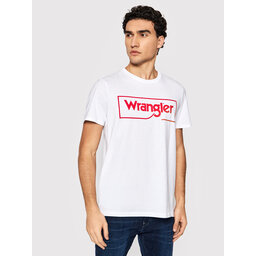 Wrangler Marškinėliai Wrangler Frame Logo W7H3D3989 White