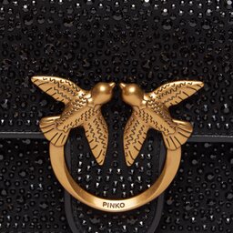 

Сумка Pinko Love One Mini Cl Camoscio PE 24 PLTT 100059 A0EH Nero/Antique Gold Z99Q, Чорний