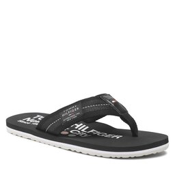 Tommy Hilfiger Žabky Tommy Hilfiger Hilfiger Patch Bech Sandal FM0FM04410 Black BDS