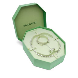 Swarovski Комплект сережки, браслет і намисто Swarovski Matrix 5742040 Срібний