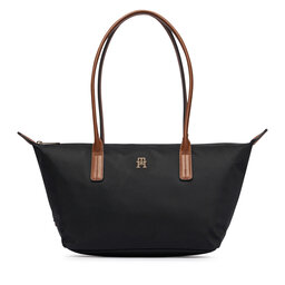Tommy Hilfiger Handtasche Tommy Hilfiger Popette East West Tote AW0AW19211 Schwarz