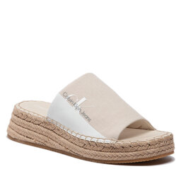Calvin Klein Jeans Еспадрили Calvin Klein Jeans Sporty Wedge Sandal Monogram YW0YW00566 Eggshell ACF