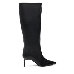 Calvin Klein Zābaki Calvin Klein Heel Knee Boot 70 Lth HW0HW02162 Melns