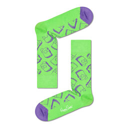 Happy Socks Visoke unisex čarape Happy Socks SIM01-7303 Zelena