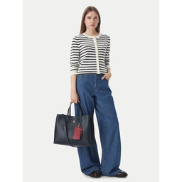 Tommy Hilfiger Handtasche Tommy Hilfiger Th Icon Satchel Mono AW0AW18923 Dunkelblau