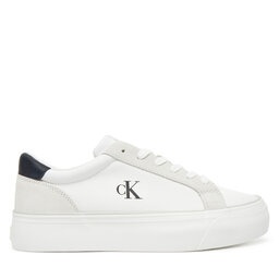 Calvin Klein Jeans Гуменки Calvin Klein Jeans Vulc Flatform Mg Nylon Mix YW0YW01896 Бял
