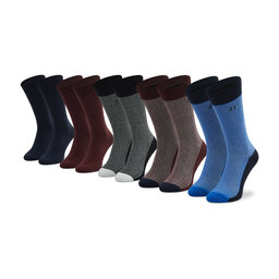 Jack&Jones Lot de 5 paires de chaussettes hautes femme Jack&Jones Jacrobin Birds Eye 12205300 Black With Detail