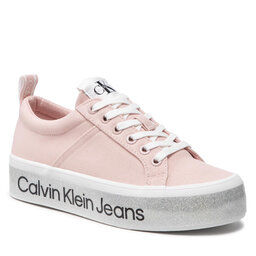 Calvin Klein Jeans Laisvalaikio batai Calvin Klein Jeans Flatform Vulcanized 3 YW0YW00491 Pale Conch Shell TFT