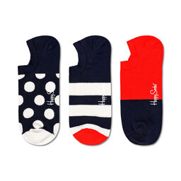 Happy Socks Σετ 3 ζευγάρια κοντές κάλτσες unisex Happy Socks BDO39-6500 Έγχρωμο
