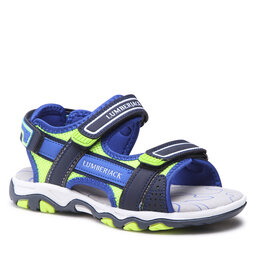 Lumberjack Skor Lumberjack SANDAL 2 BANDS ROYAL BLUE/ACID GREEN